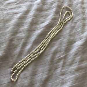 Stunning pearl necklace long faux pearl necklace 140 cm length